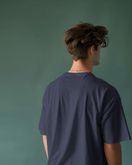 Men’s Oversized Navy Blue T-Shirt – Premium Cotton for Relaxed Comfort